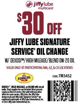 Jiffy Lube Oil Change Coupon